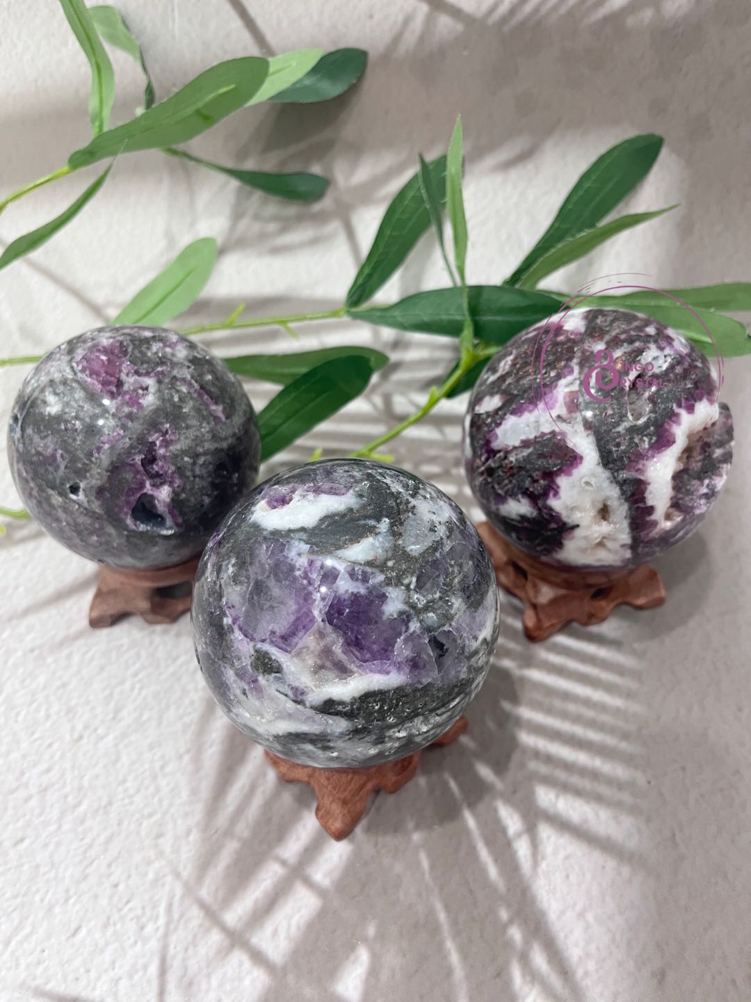 Purple fluorite & Sphalerite Sphere