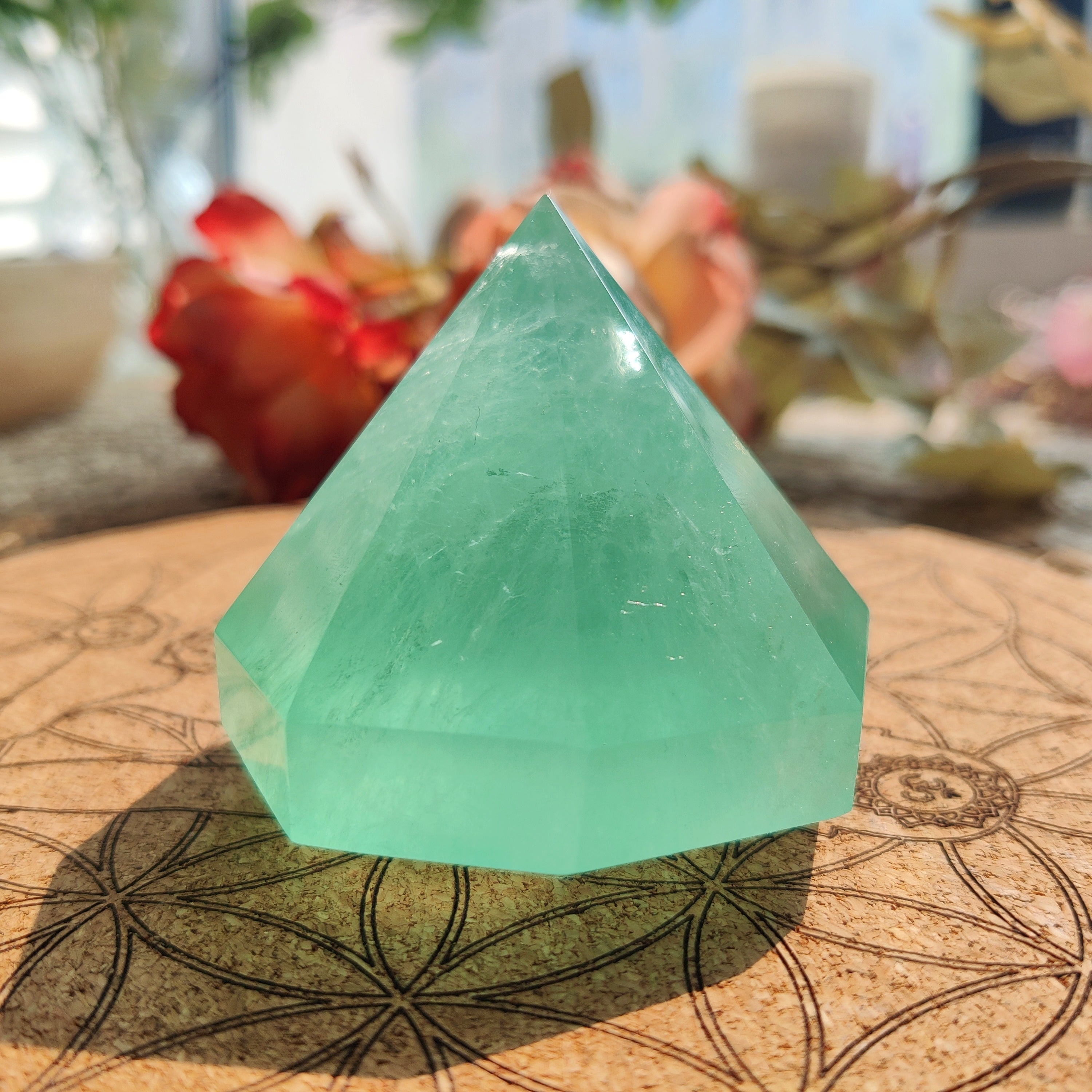 Green Fluorite Diamond Shape