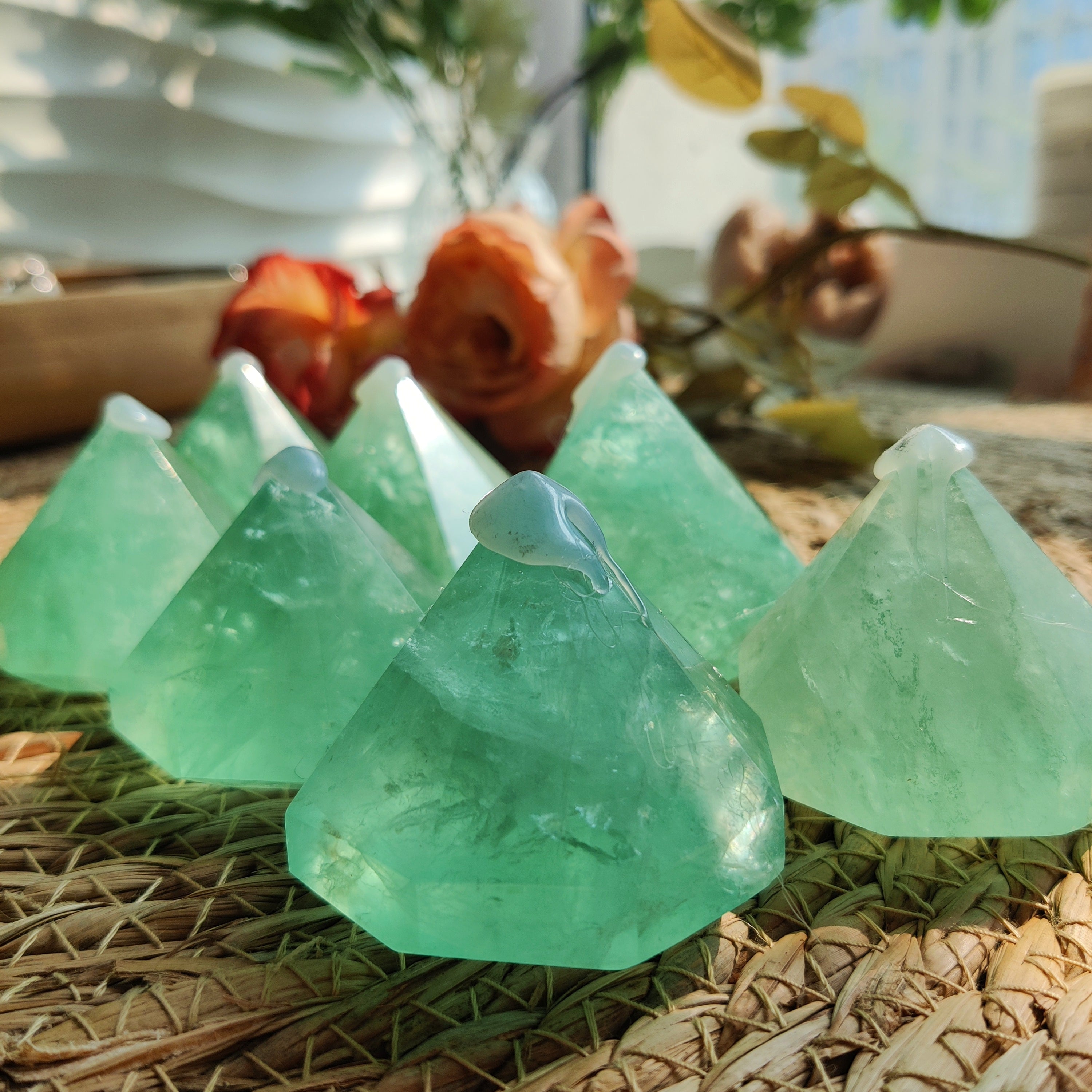 Green Fluorite Diamond Shape