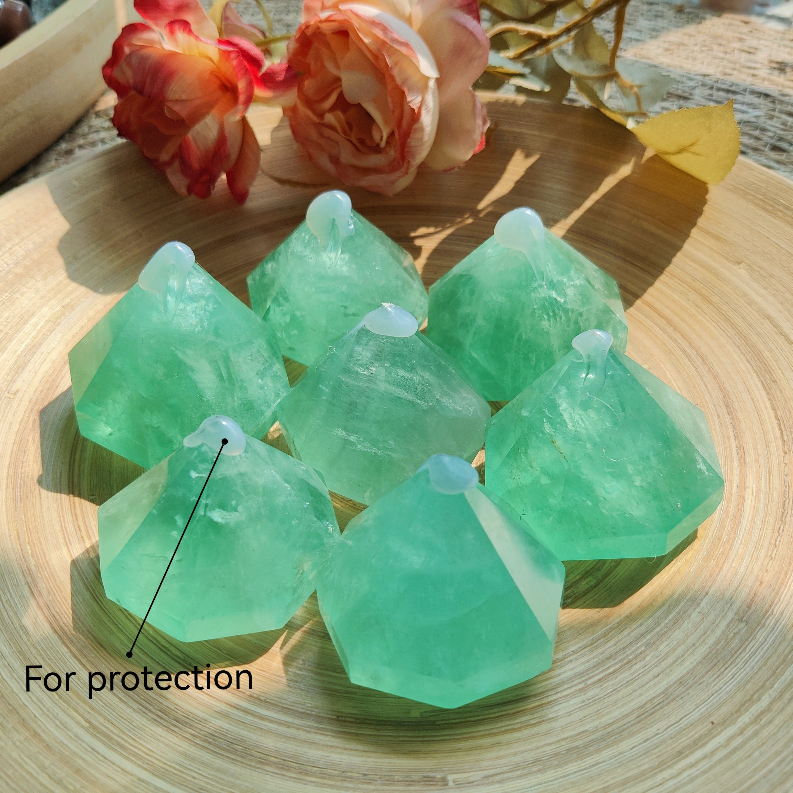 Green Fluorite Diamond Shape