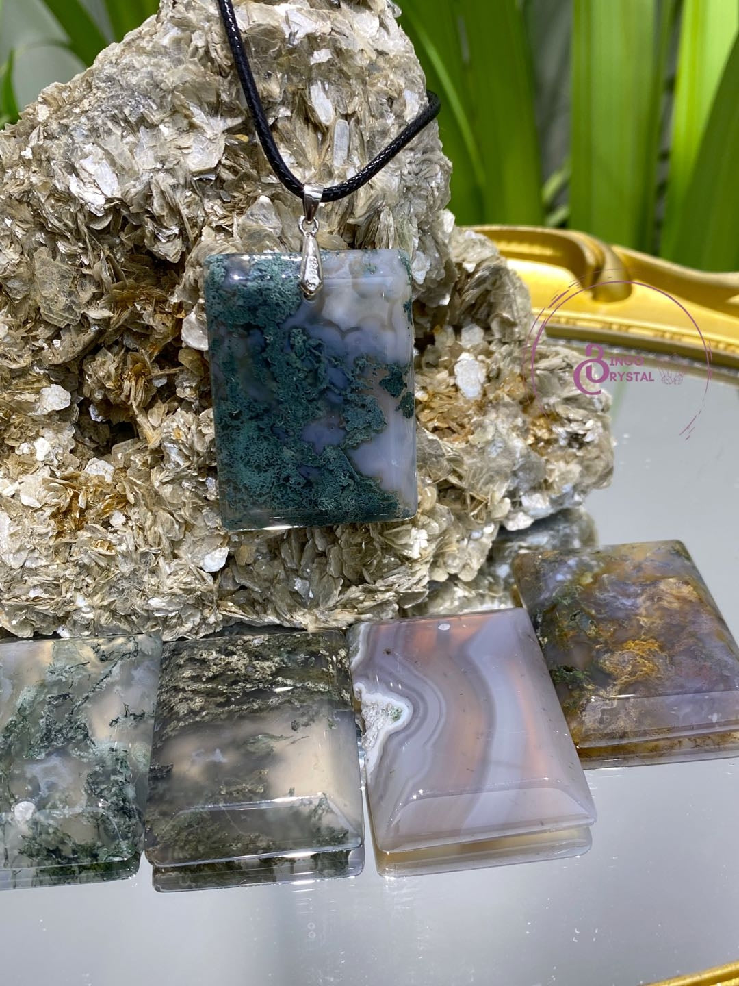 Crystal Slab Pendant (4 styles)