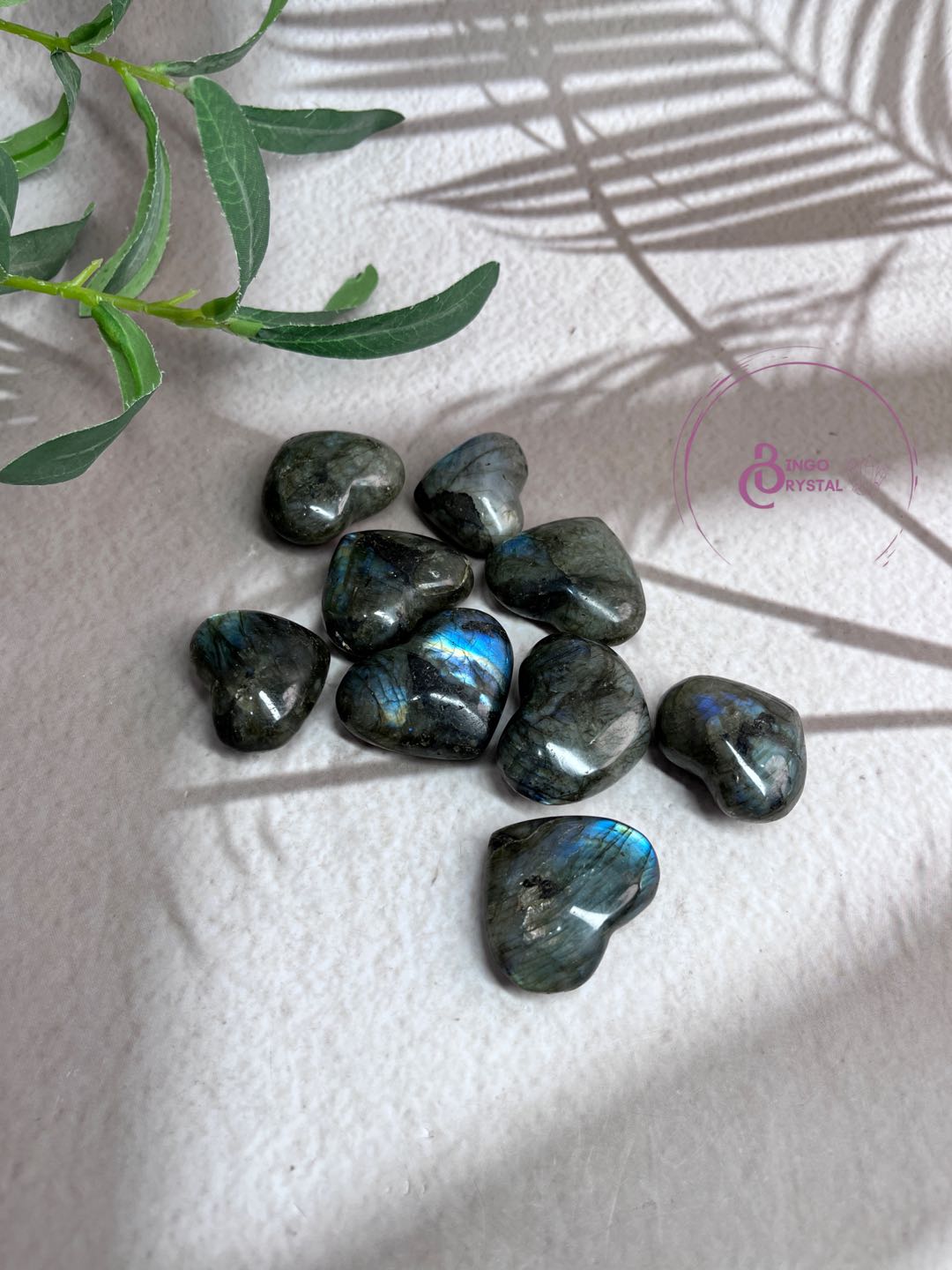 Blue Labradorite Heart Palms 3.5cm