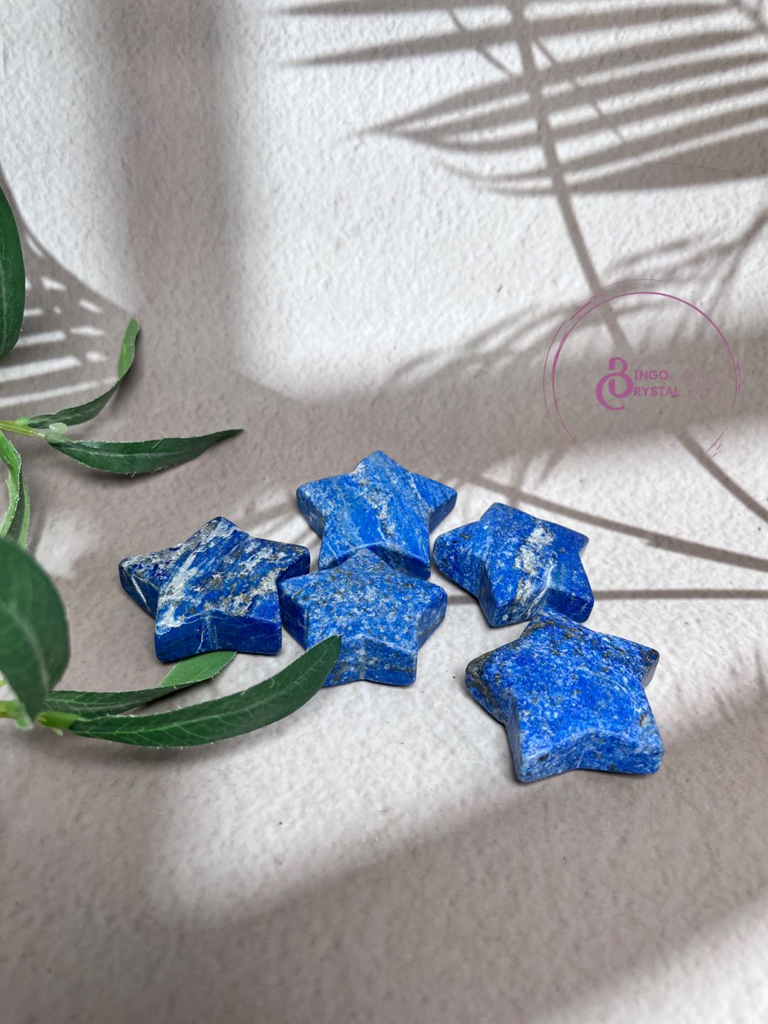 Crystal Star&Moon Palm 5CM (Ocean Jasper, Howlite, Sodalite, Lapis....)