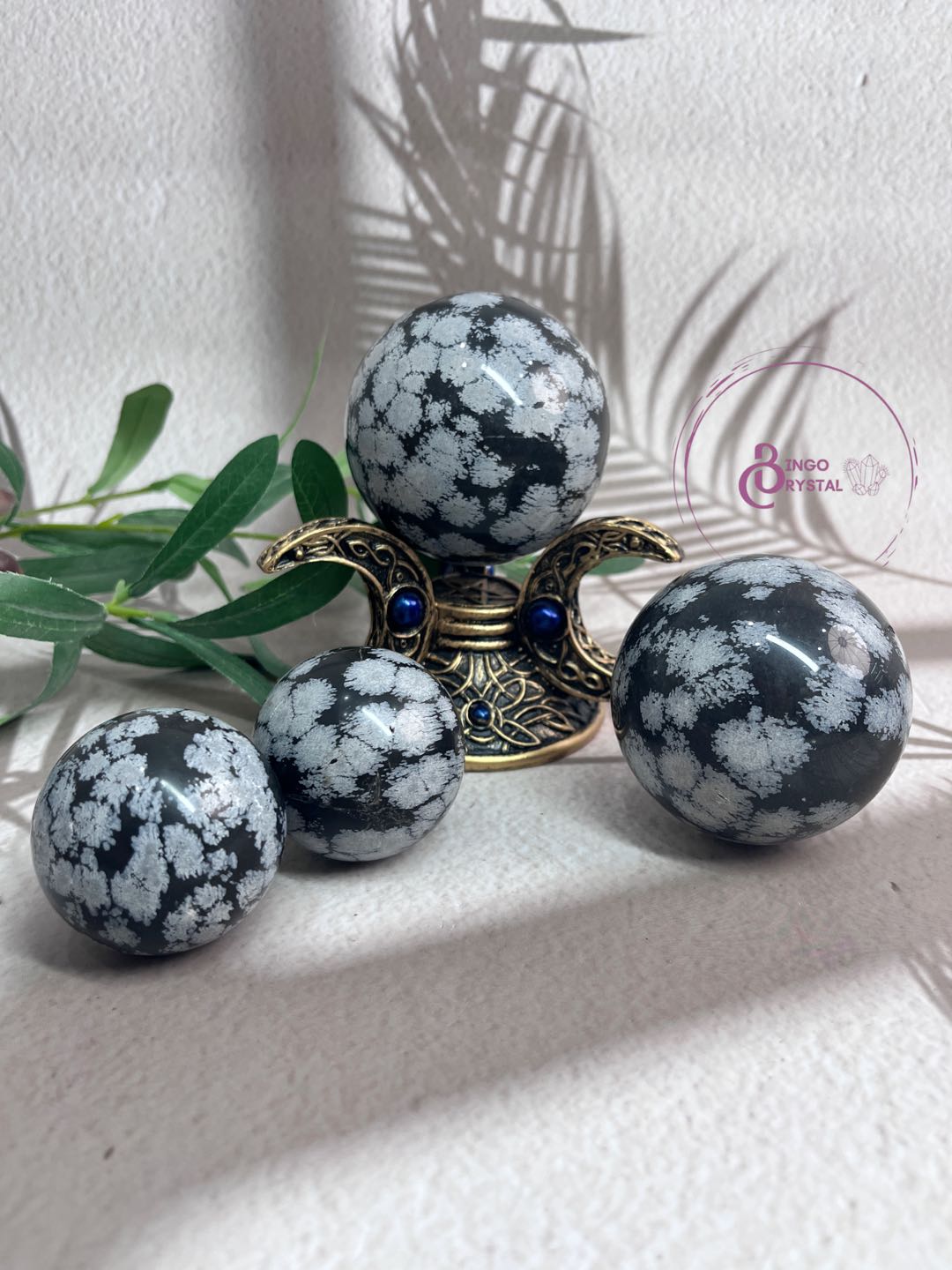 Snowflake Obsidian Spheres 4-7cm