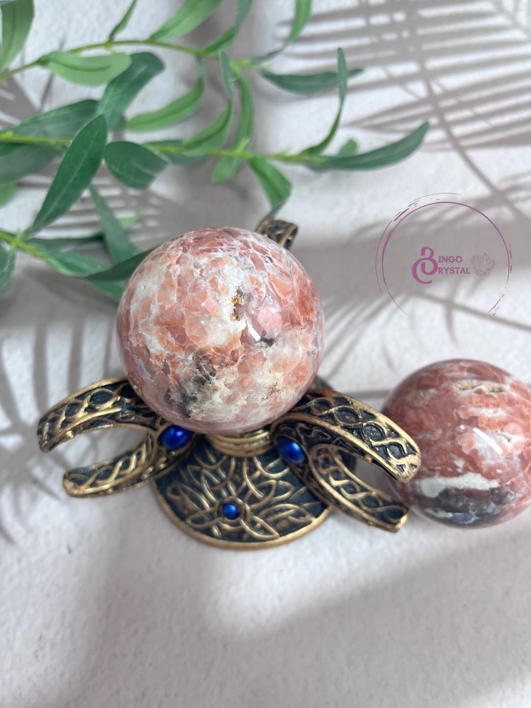 Pink Agate Spheres with Druzy Hole 5-8cm