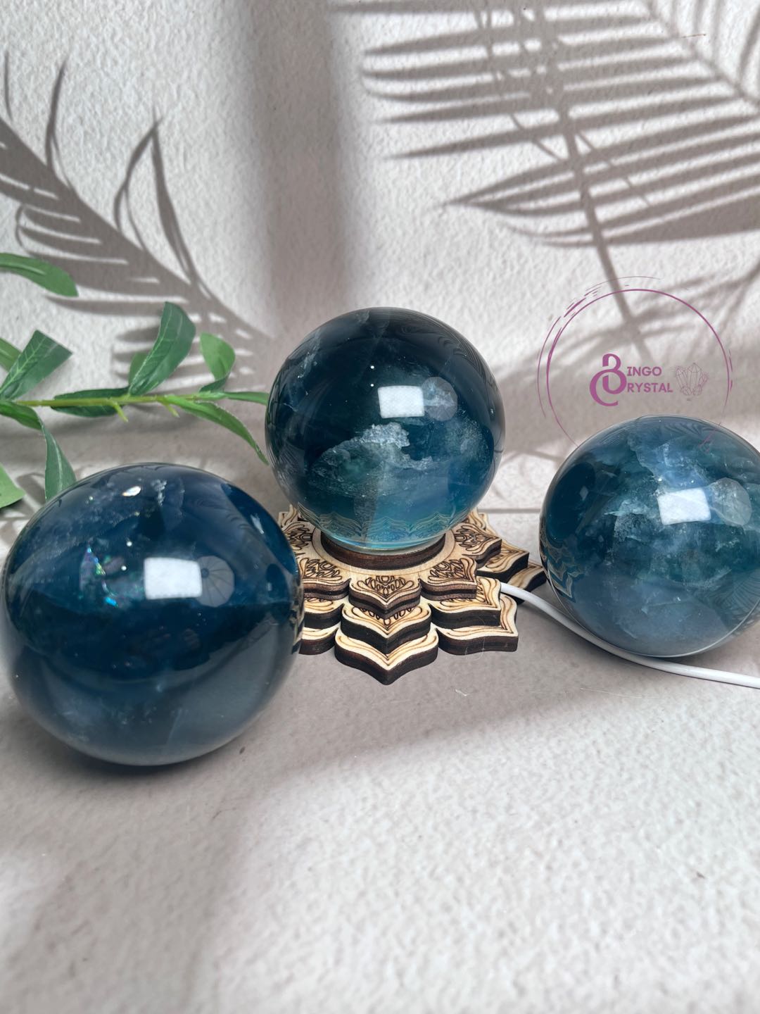 Blue Fluorite Sphere 6-7 cm